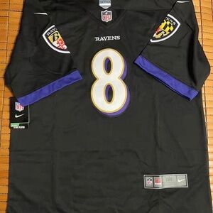 Nike Black and Purple Men's Jersey